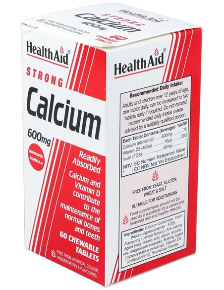 Calcio 600Mg. 60Comp. Mast. Health Aid de Health Aid