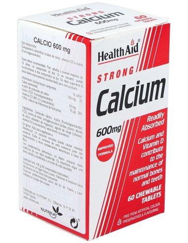 Calcio 600Mg. 60Comp. Mast. Health Aid de Health Aid