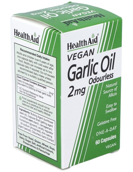 Aceite De Ajo (Allium Sativum) 2 Mg 60 Vcáps de Health Aid