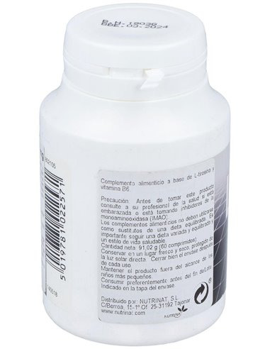 L-Tirosina 550 Mg 60 Comp de Health Aid