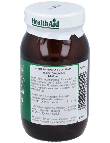 Aceite De Semilla De Calabaza  60Comp. Health Aid de Health Aid