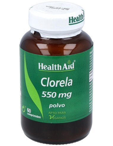Clorela (Chlorella Pyrenoidosa) 550 Mg 60 Comp de Health Aid