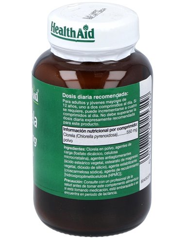 Chlorella 550Mg. 60Comp. Health Aid de Health Aid