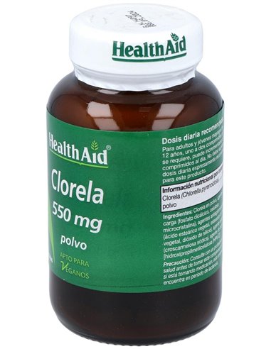 Clorela (Chlorella Pyrenoidosa) 550 Mg 60 Comp de Health Aid