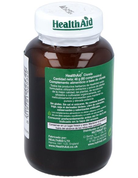 Clorela (Chlorella Pyrenoidosa) 550 Mg 60 Comp de Health Aid