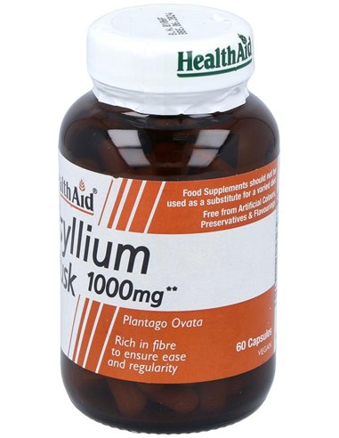 Fibra De Cáscara De Psyllium  60 Vcáps de Health Aid