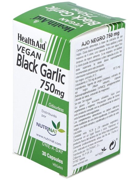 Ajo Negro 750 Mg 30 Vcáps de Health Aid