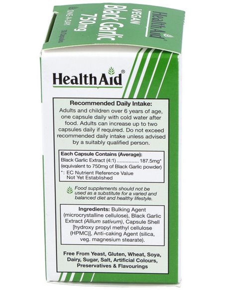 Ajo Negro 750 Mg 30 Vcáps de Health Aid