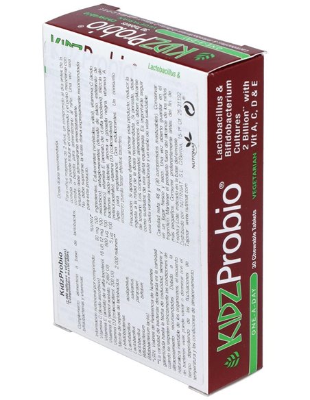 Kidzprobio 2000Millones Y Vitaminas 30Comp. Health de Health Aid