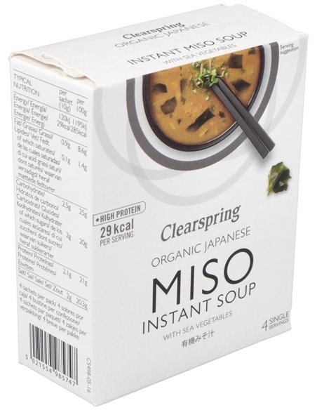 Sopa De Miso Y Algas (4X10G) de Clearspring
