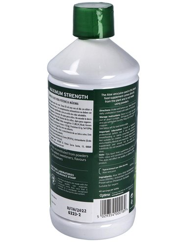 Aloe Pura Zumo Aloe Vera Potencia Maxima 1Litro de Madal Bal