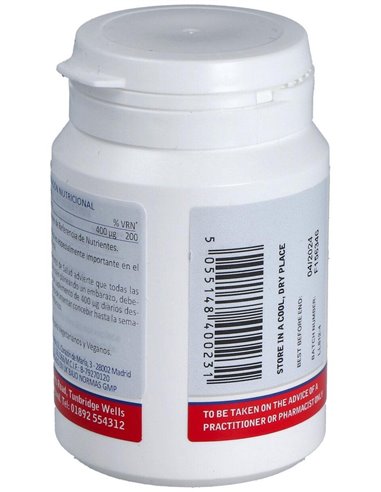 Ácido Fólico 400 µg 100 Tabs. de Lamberts