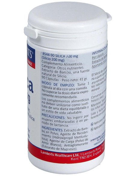 Silicio 200 mg 90 Caps. de Lamberts