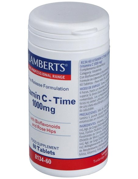 Vitamina C 1000 mg + Bioflavonoides Time Release de Lamberts
