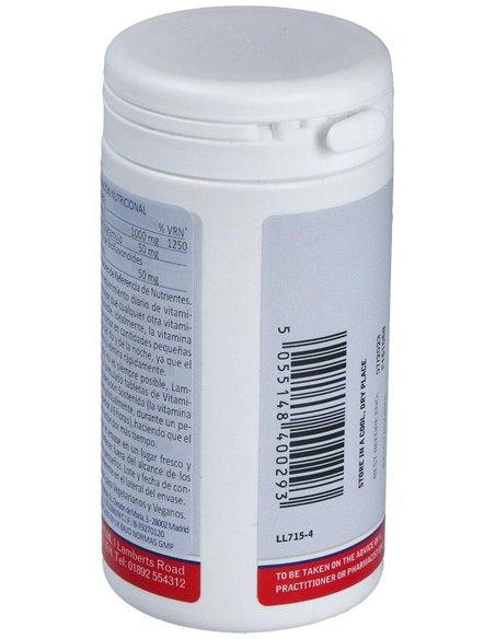 Vitamina C 1000 mg + Bioflavonoides Time Release 60 Tabs. de Lamberts