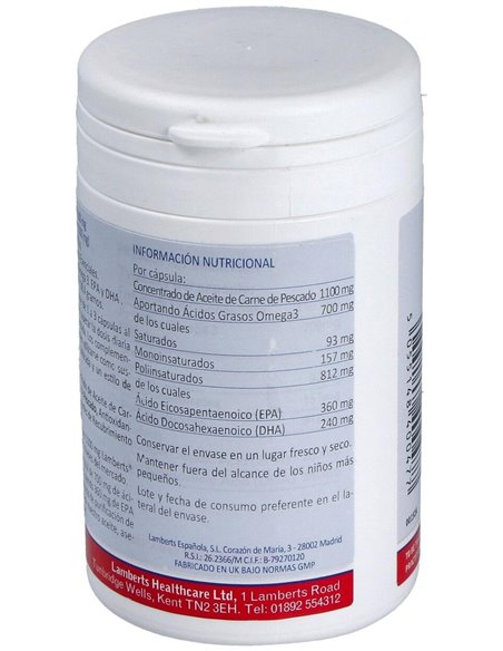 Aceite de Pescado Puro 1100 mg de Lamberts