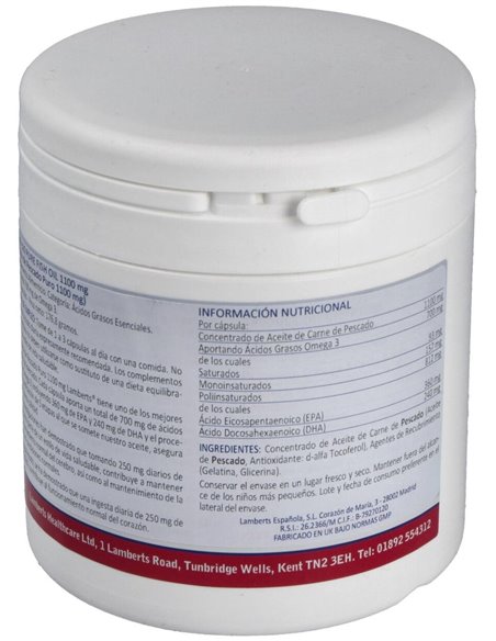 Aceite de Pescado Puro 1100 mg de Lamberts