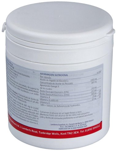 Aceite de Hígado de Bacalao con Vit A, D y E de Lamberts