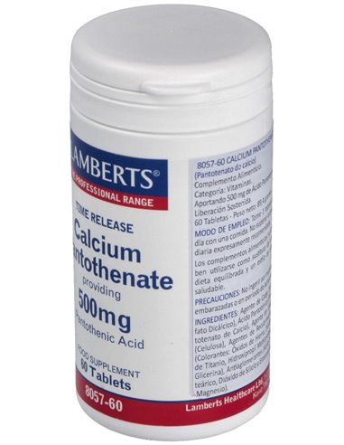 Pantotenato de Calcio 500 mg Lib. Sostenida de Lamberts