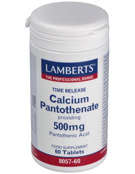 Pantotenato de Calcio 500 mg Lib. Sostenida 60 Tabs. de Lamberts