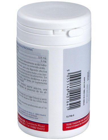 Betaína HCl 324 mg y Pepsina 5 mg 180 Tabs. de Lamberts