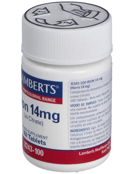 Hierro 14 mg (Como citrato) de Lamberts