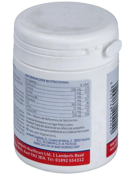 Complejo de Cromo (Con Vit B,C, Mag, Cu y Zn) de Lamberts