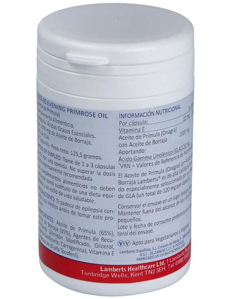 Aceite de Prímula y Borraja 1000 mg de Lamberts