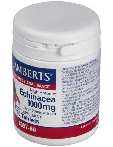Equinácea 1000 mg con Vitamina C y Zinc 60 Tabs. de Lamberts