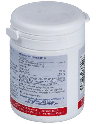 Ginseng Siberiano 1500 mg de Lamberts