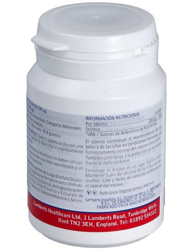 Selenio 200 µg (Como L-Selenometionina) de Lamberts