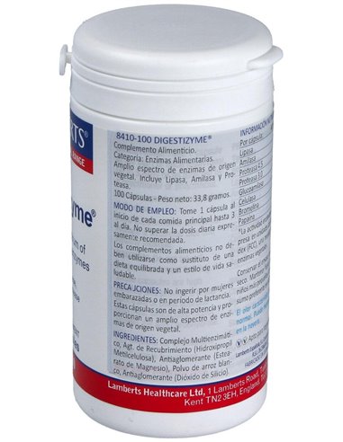 Digestizyme® (Enzimas vegetales) de Lamberts