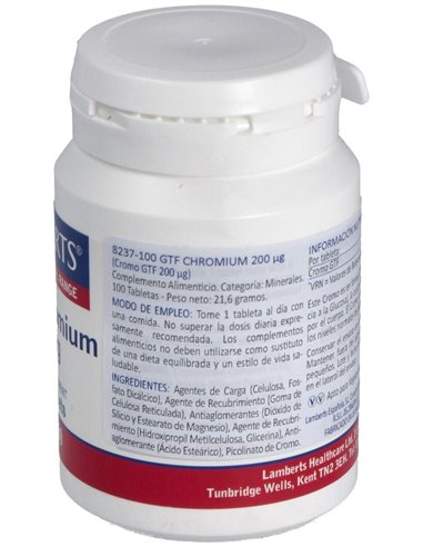 Cromo GTF 200 µg de Lamberts
