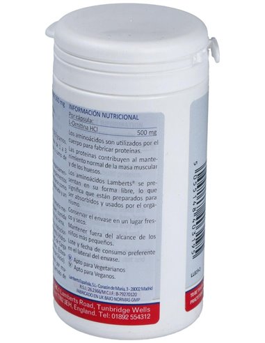 L-Ornitina HCl 500 mg de Lamberts