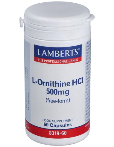 L-Ornitina HCl 500 mg 60 Caps. de Lamberts