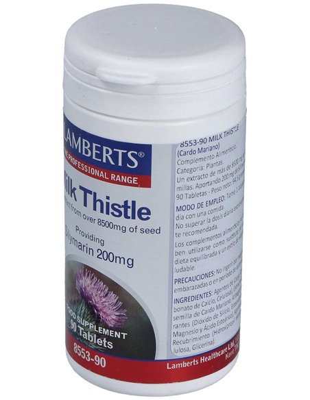 Cardo Mariano 6250 mg (200 mg de Silimarina) 90 Tabs. de Lamberts