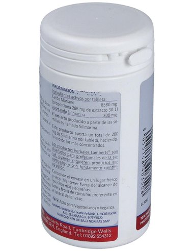 Cardo Mariano 6250 mg (200 mg de Silimarina) de Lamberts