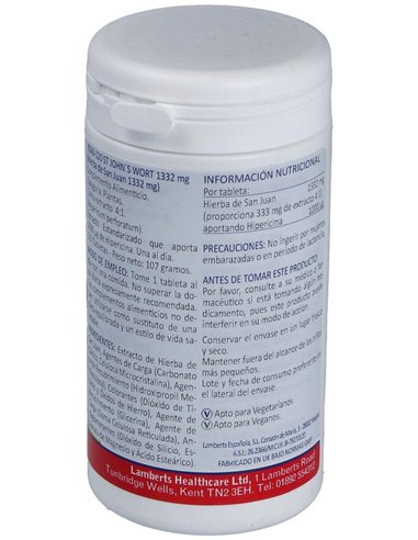 Hierba de San Juan 1332 mg (Hipericina 1000 µg) 120 Tabs. de Lamberts