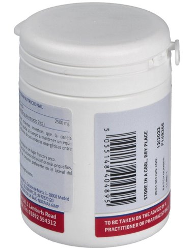 Canela 2500 mg (Cinamaldehído del 62%  73%) de Lamberts