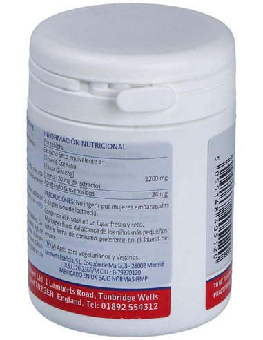 Ginseng Coreano 1200 mg de Lamberts
