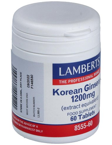 Ginseng Coreano 1200 mg 60 Tabs. de Lamberts