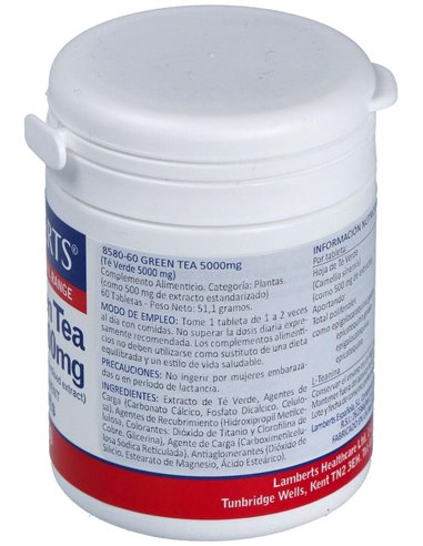 Te verde 5000 mg (Con 10 mg de L-Teanina) de Lamberts