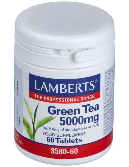 Te verde 5000 mg (Con 10 mg de L-Teanina) 60 Tabs. de Lamberts