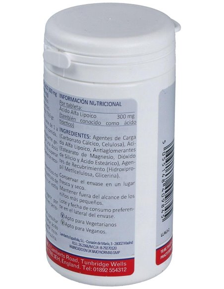 Ácido Alfa Lipoico 300 mg de Lamberts