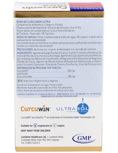 Curcumin Ultra (Una al Día) de Lamberts