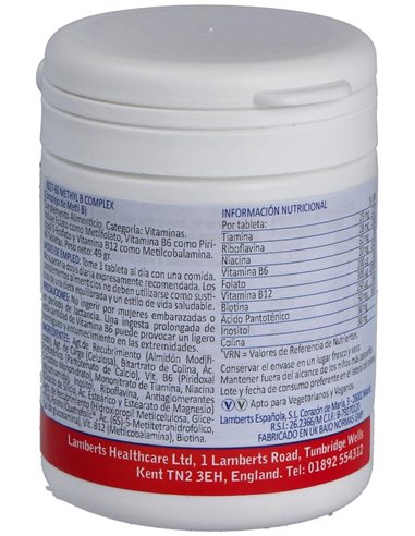 Methyl B Complex 60 Tabs. de Lamberts