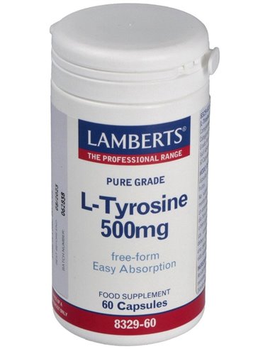 L-Tirosina 500 mg 60 Caps. de Lamberts