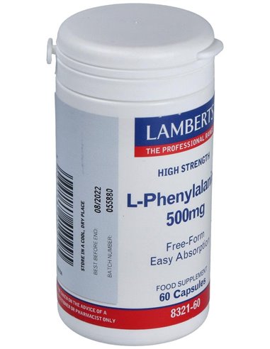L-Fenilalanina 500 mg 60 Caps. de Lamberts