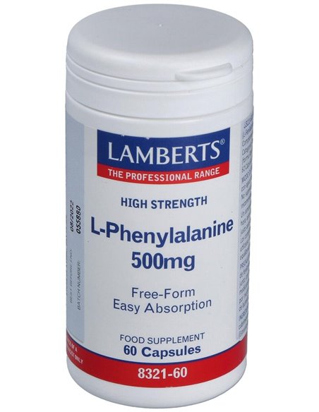 L-Fenilalanina 500 mg 60 Caps. de Lamberts
