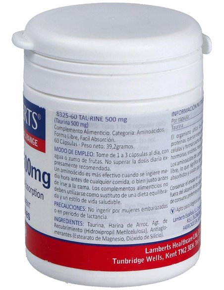 Taurina 500 mg de Lamberts